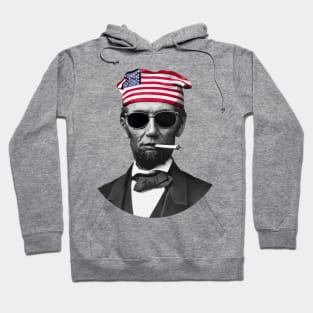 Smokin' Hot Independence: Cool Abe Lincoln With Sunglasses and a Lit Cigarette Hoodie